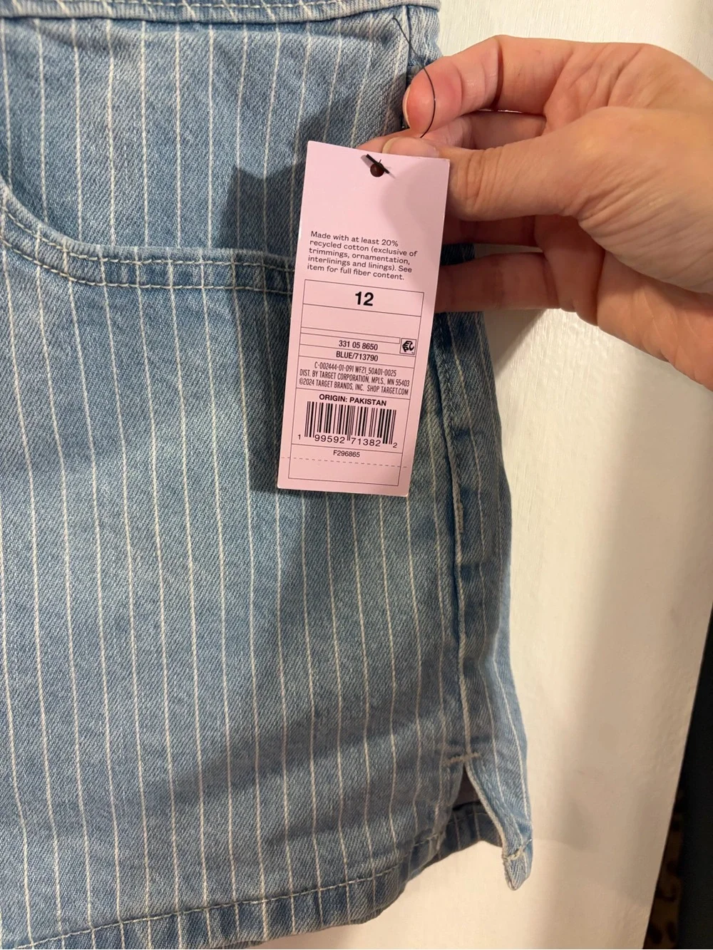 wild fable Light Blue Pinstripe Denim Shorts